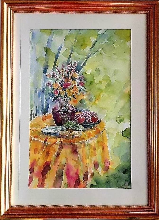 “A Quiet Sunday Afternoon”, Watercolour on Paper by Bunleang Dumthongsuk